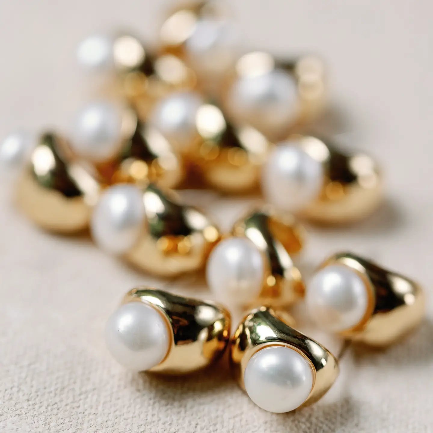 Pearl Huggie Mini Hoop Earrings