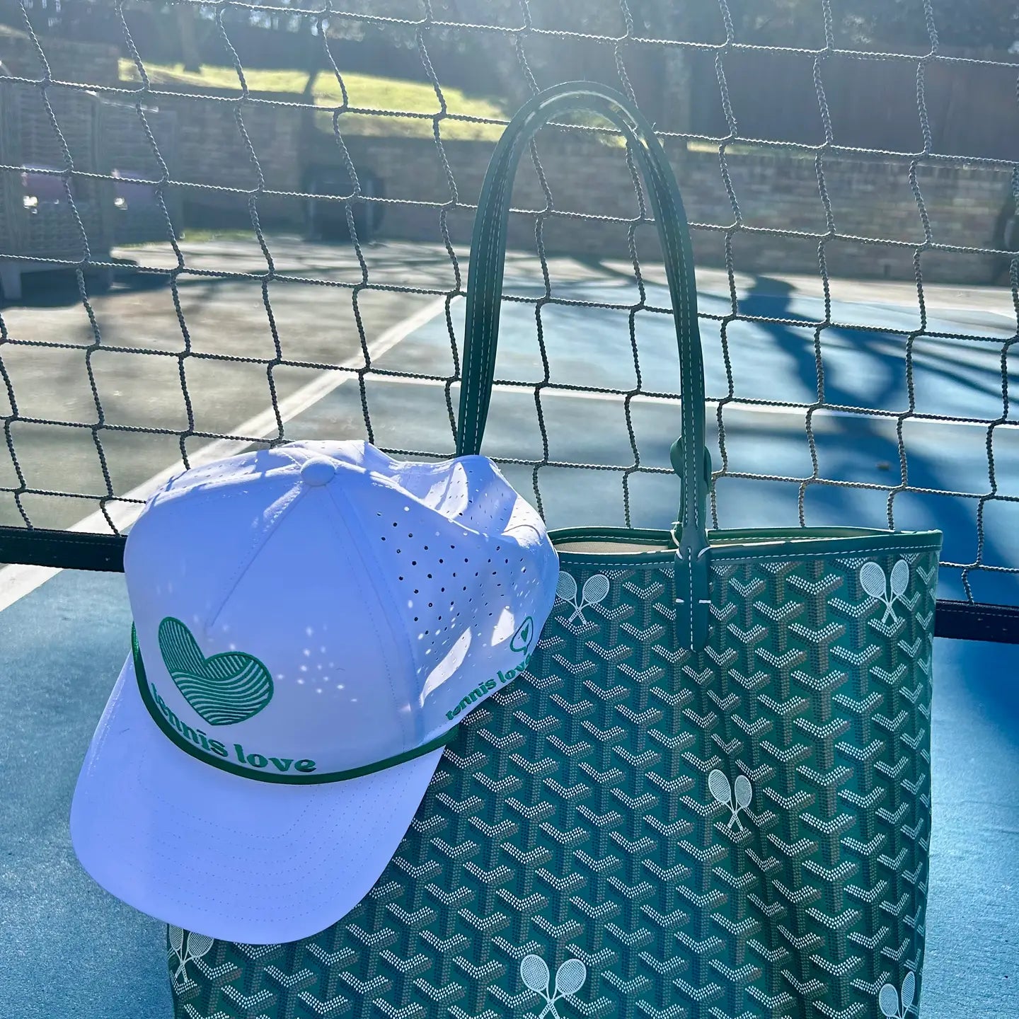 The Whimsy Large Tennis Tote - Green