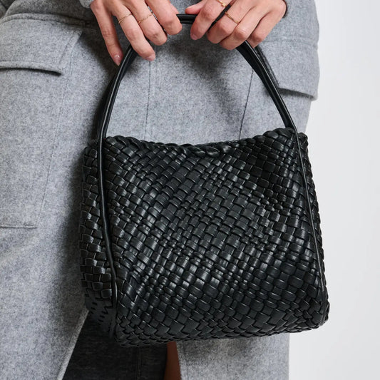 Roxy Woven Double Handle Woven Crossbody