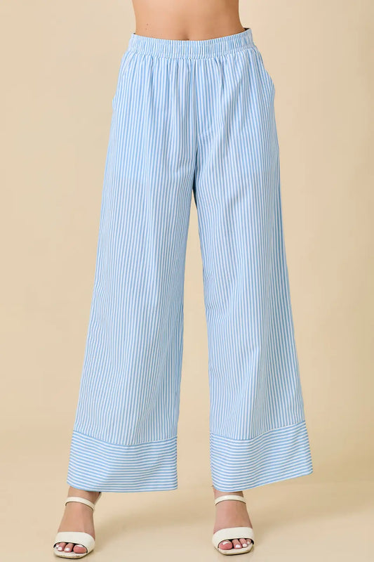 Stripe Wide Leg Pants