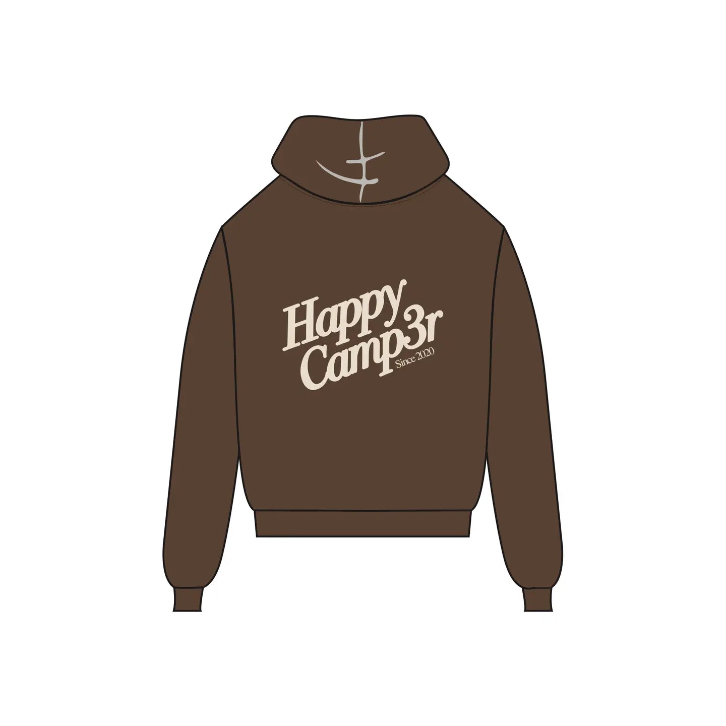 Espresso Brown Puff Series Hoodie - Happy Camp3r