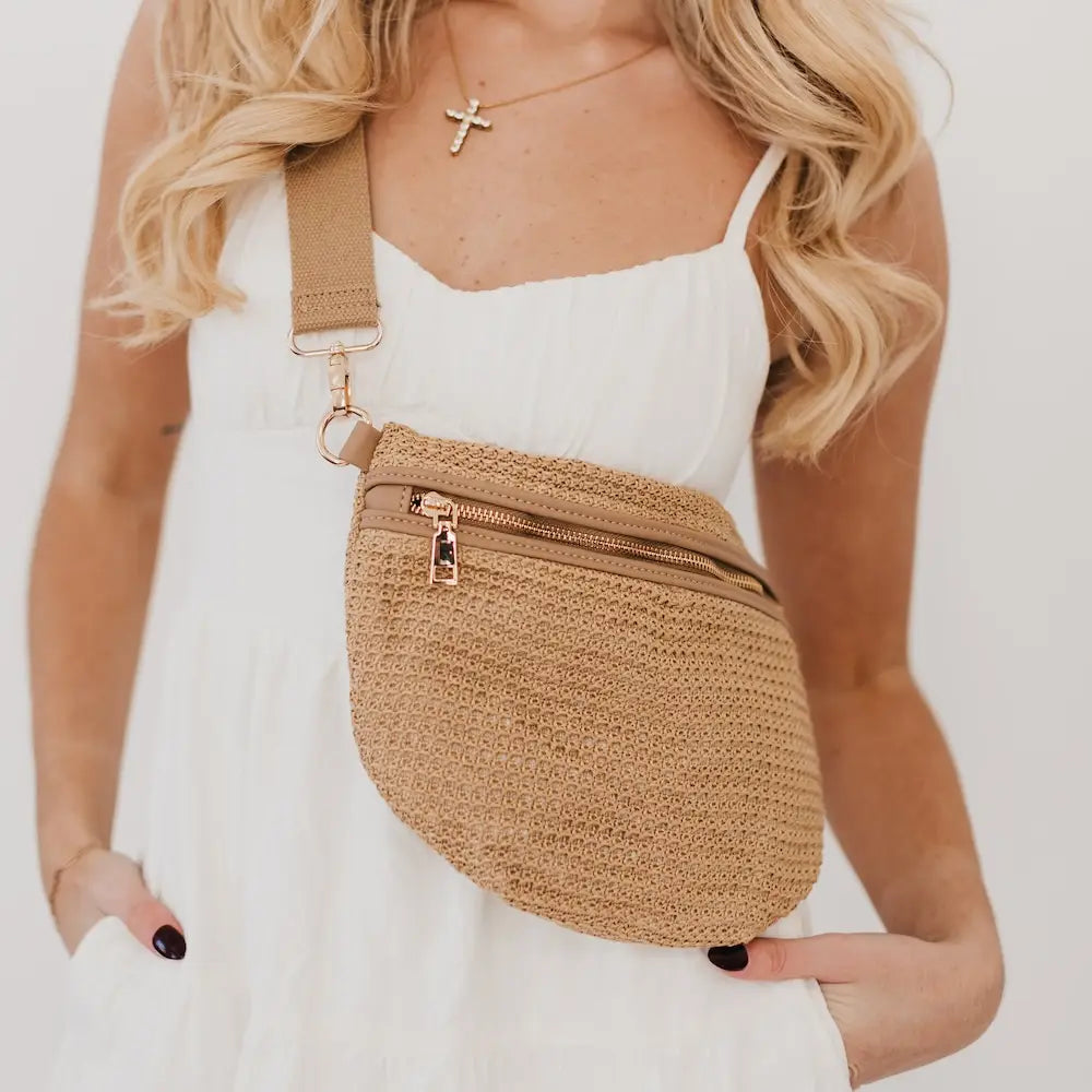 Raffia Bum Bag