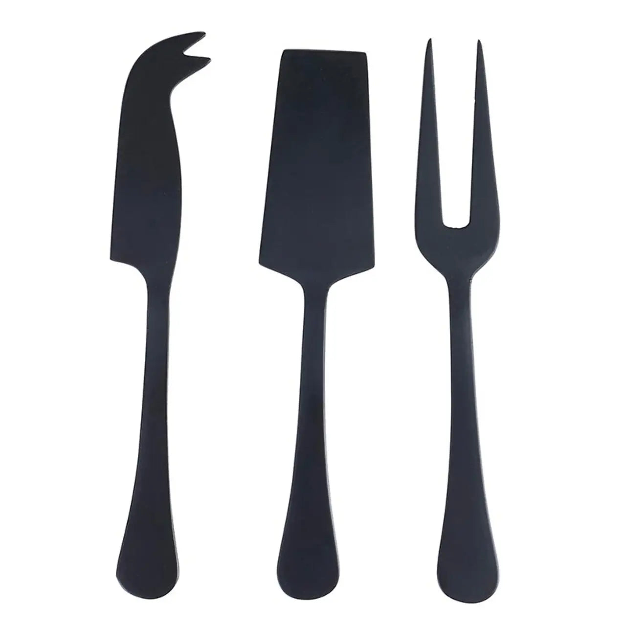 Matte Black Cheese Knives Set - Set of 3