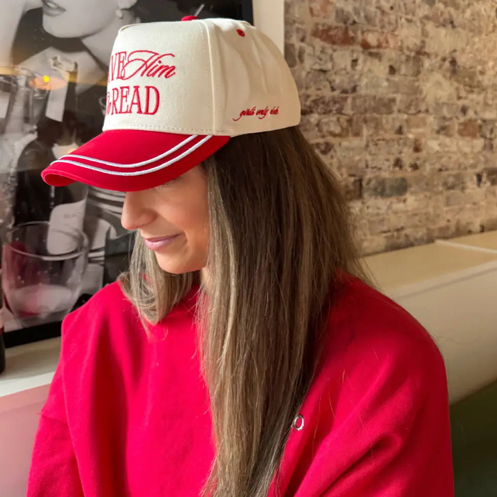 Leave Him On Read - Red Vintage Hat