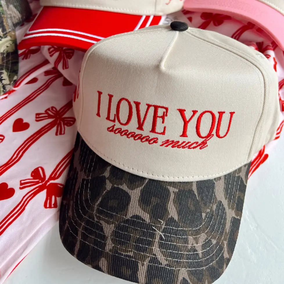 I Love You Sooooo Much - Leopard Vintage Hat