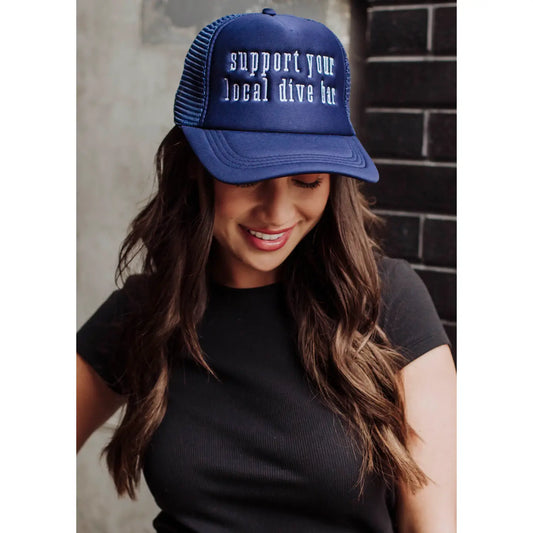 Navy Local Dive Bar Trucker Hat