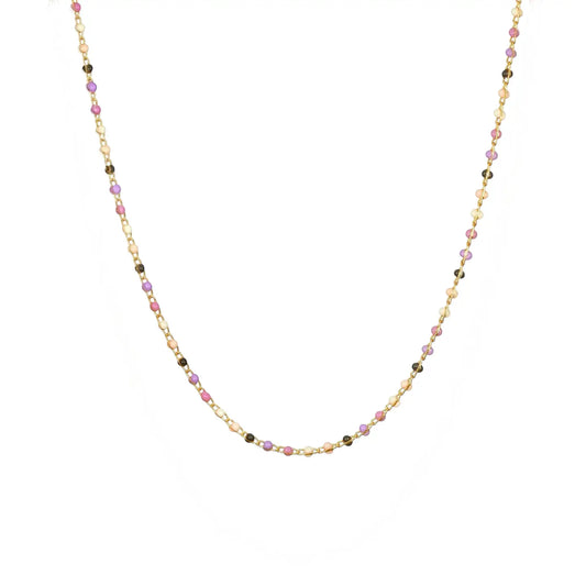 Beaded Wrapped Necklace-Orchid Amelia Rose Jewelry