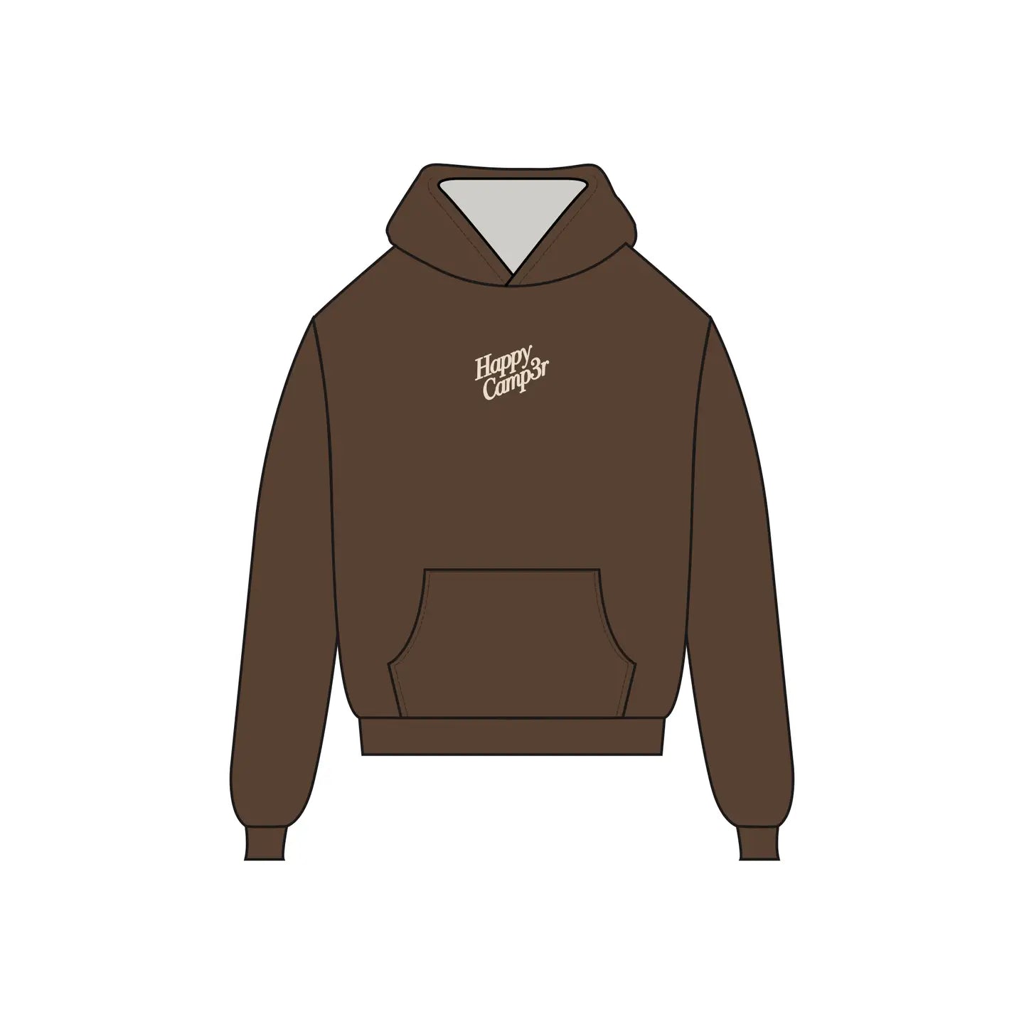 Espresso Brown Puff Series Hoodie - Happy Camp3r