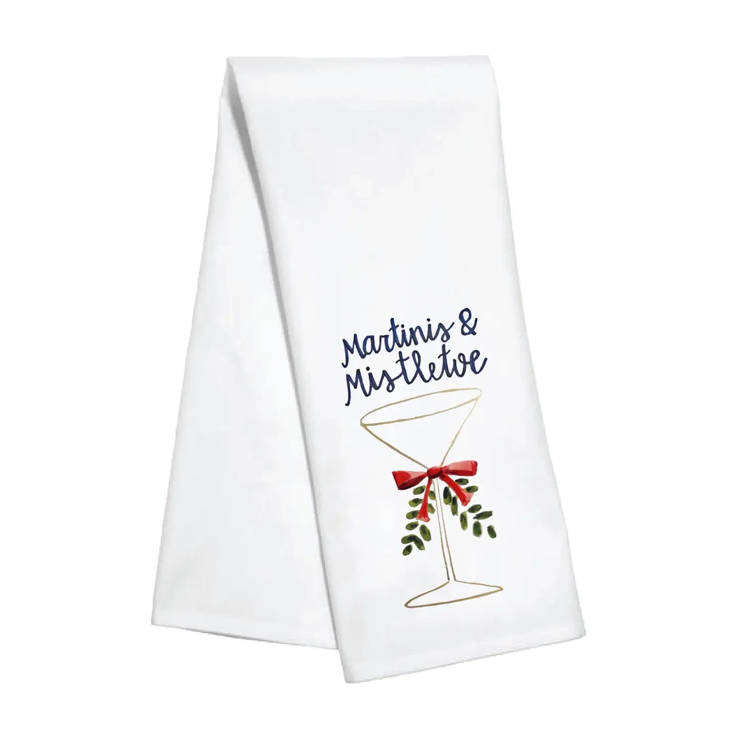 Holiday Kitchen Towel- Martini's & Mistletoe