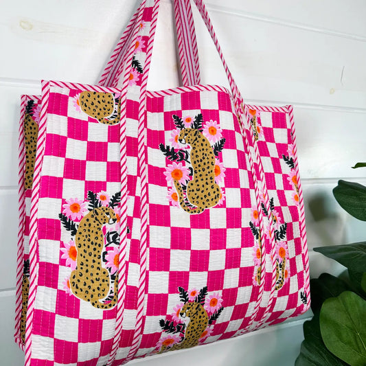 Jaguar Print Tote | Large Shopping Tote