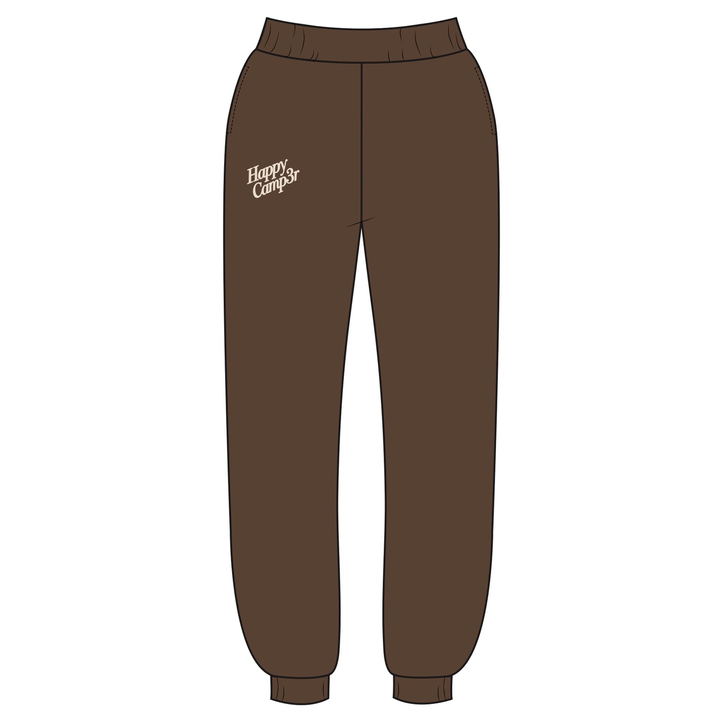 Espresso Brown Puff Series Sweatpants - Happy Camp3r