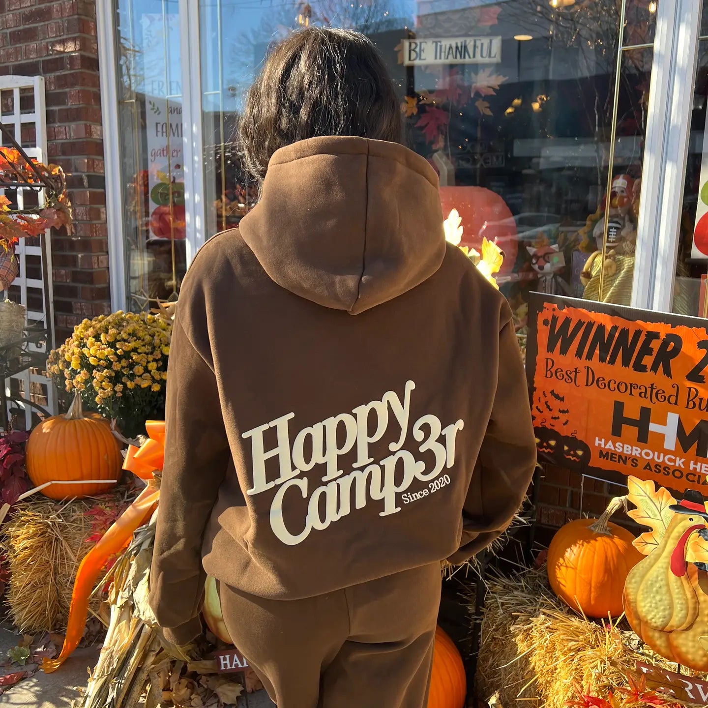 Espresso Brown Puff Series Hoodie - Happy Camp3r