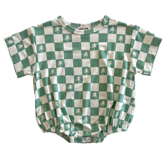 T-Shirt Bubble, Trees Checkerboard