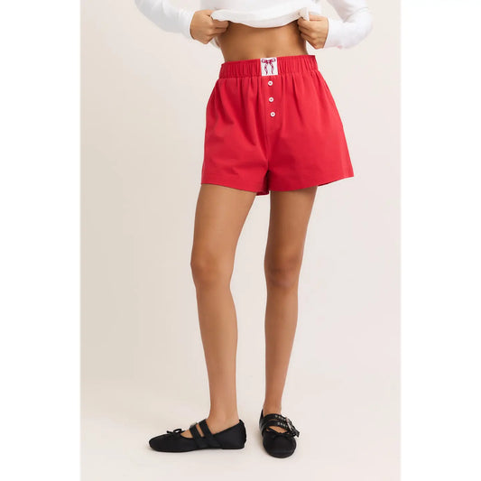 Box High Waisted Boxer Shorts