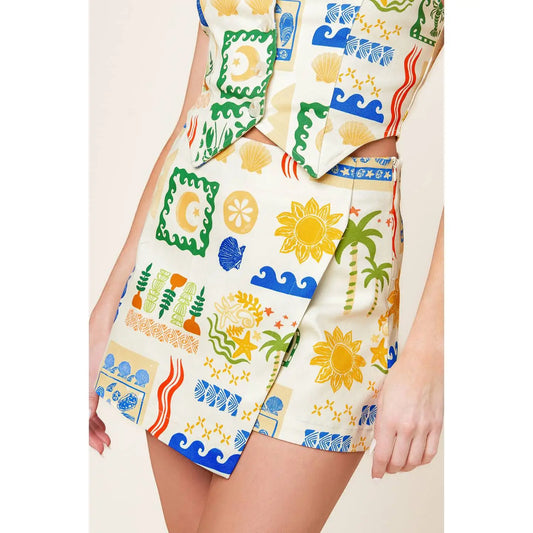 The Tropics Woven Skort