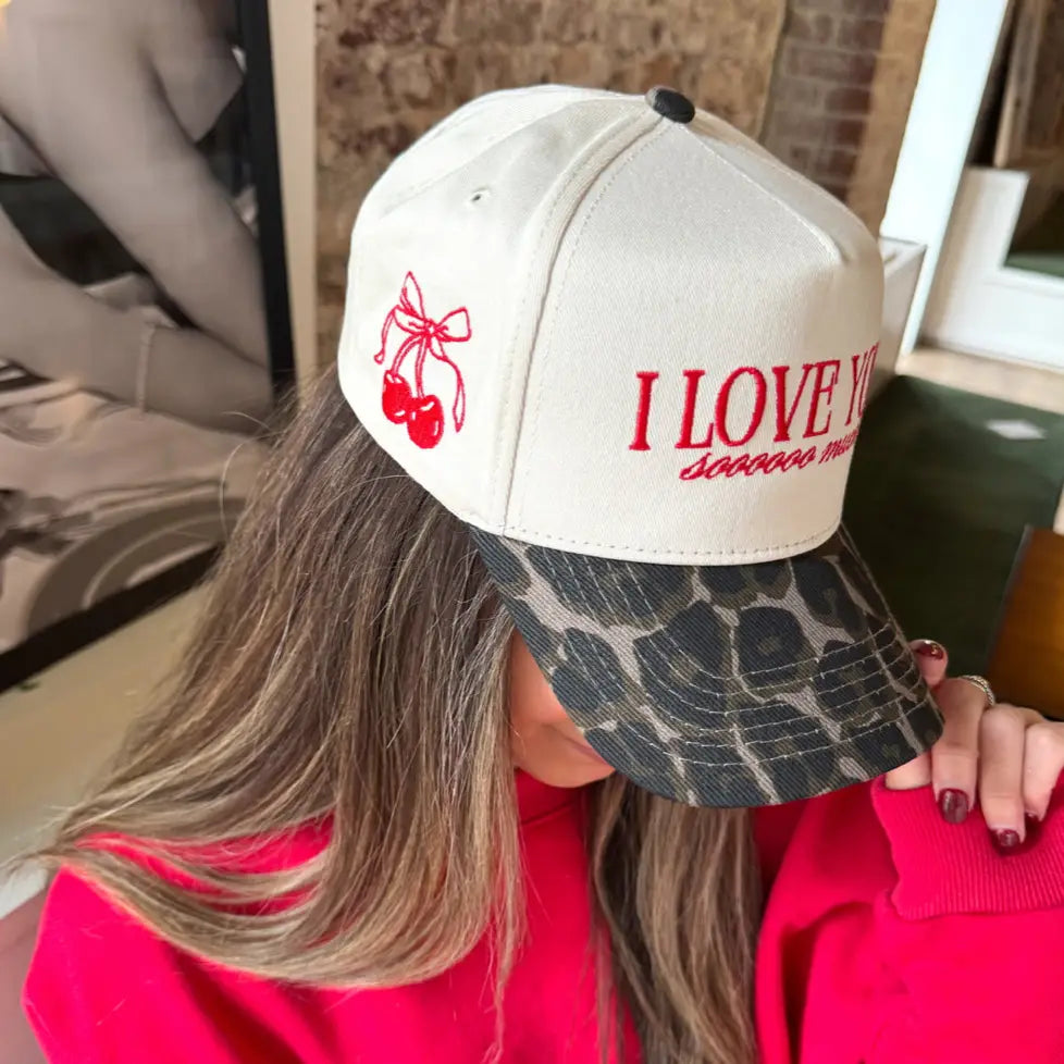 I Love You Sooooo Much - Leopard Vintage Hat