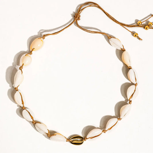 Laie 18K Gold Non-Tarnish Shell Braided Necklace