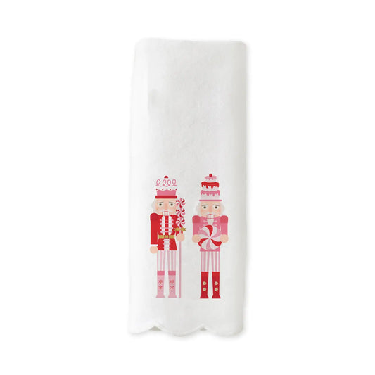 Scallop Guest Towel - Candy Nutcracker