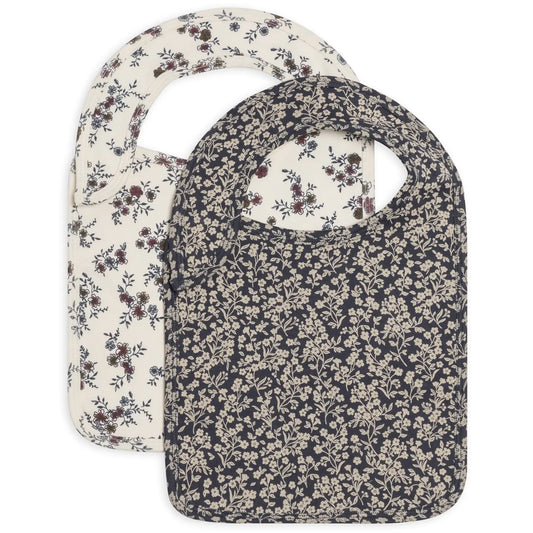 Organic Baby 2-Pack Bibs - Poppy + Chicory Floral