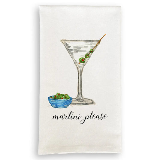 Martini Please Tea Towel