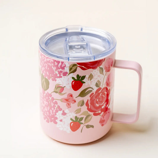 14 oz Insulated Mug-Rose Garden