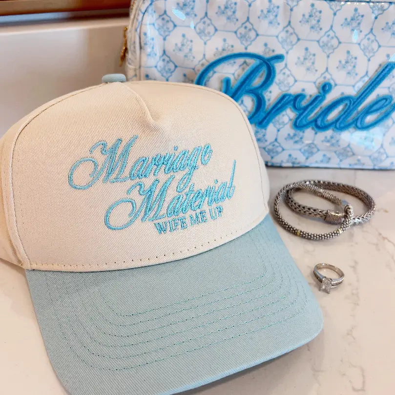 Marriage Material - Blue Vintage Trucker Hat