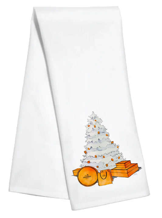 Hermes Tree Christmas Towel