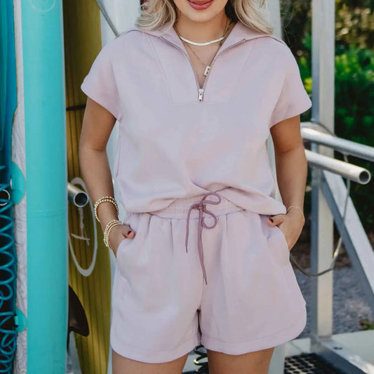 Blush Scuba Shorts