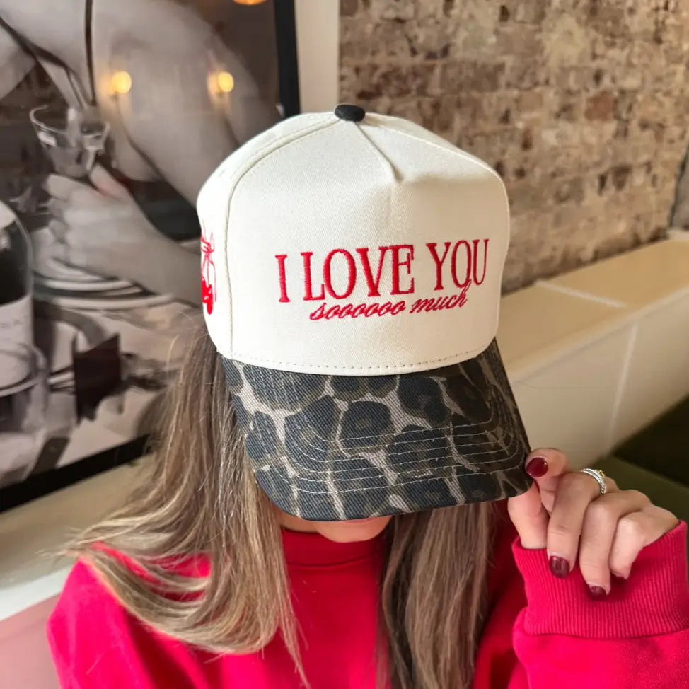 I Love You Sooooo Much - Leopard Vintage Hat