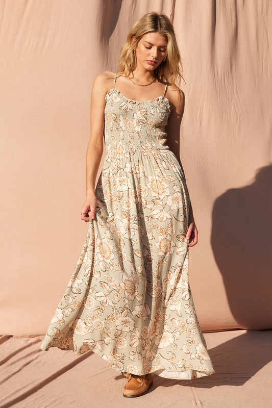 Sage Spring Maxi Dress