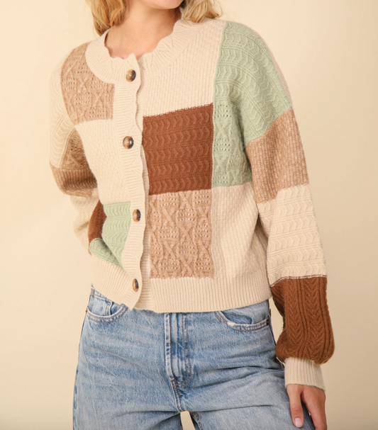 Color Block Cardigan