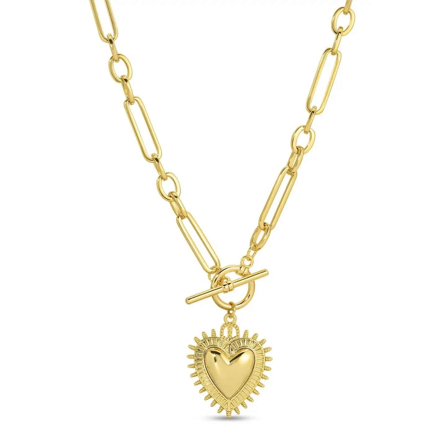 Heart Statement Toggle Necklace