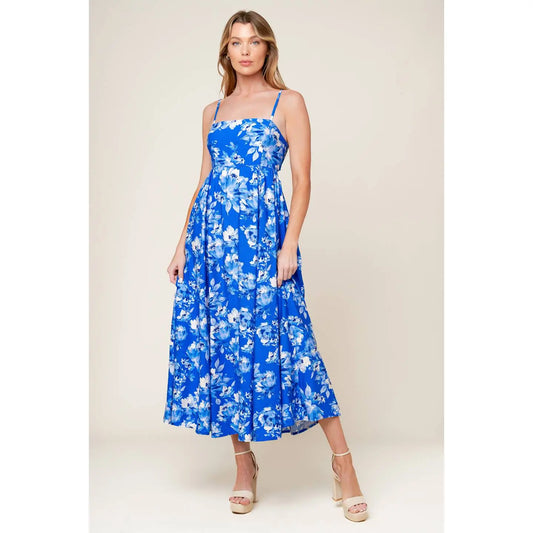 Coastal Blues Midi Dress