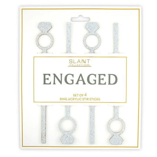 Acrylic Stir Sticks - Rings | Bridal