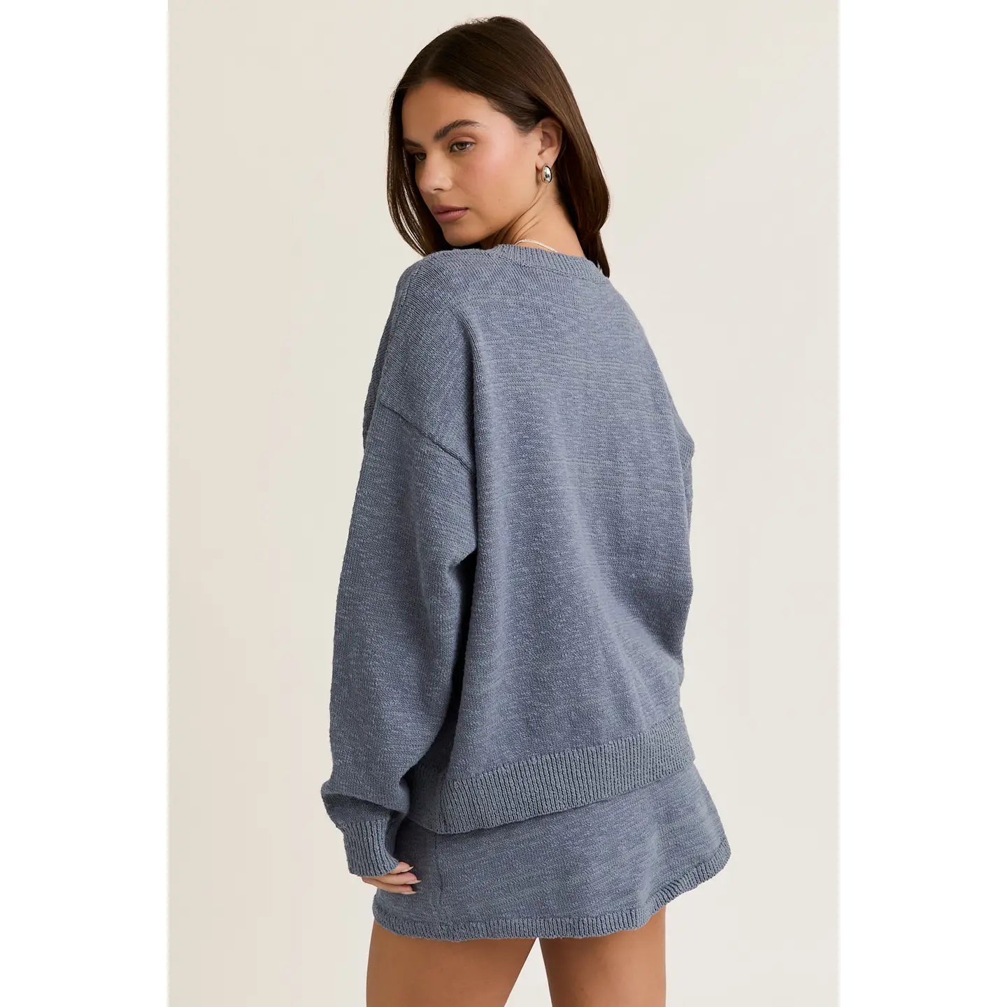 Slate Gray Cozy Sweater Cardigan