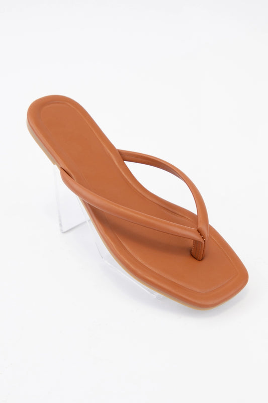 Square-Toe Flip Flop Sandal