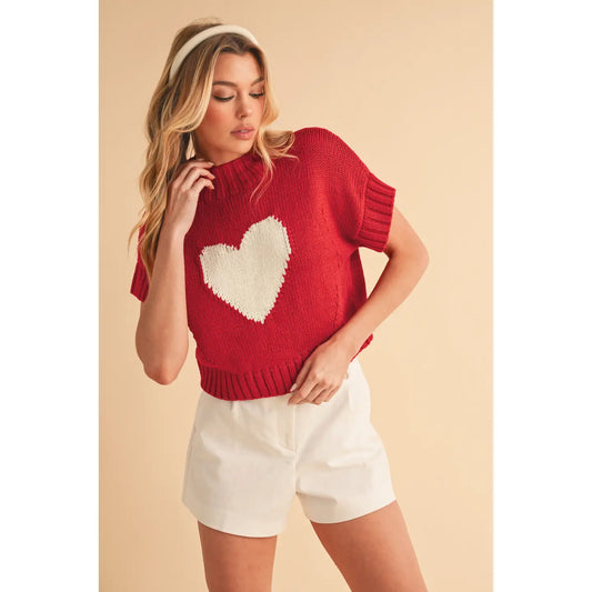 Heart Knitted Top