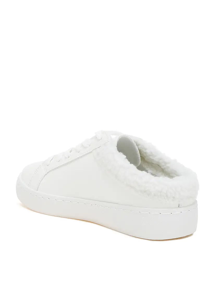 Moxie Fur Collar Slip On Sneakers