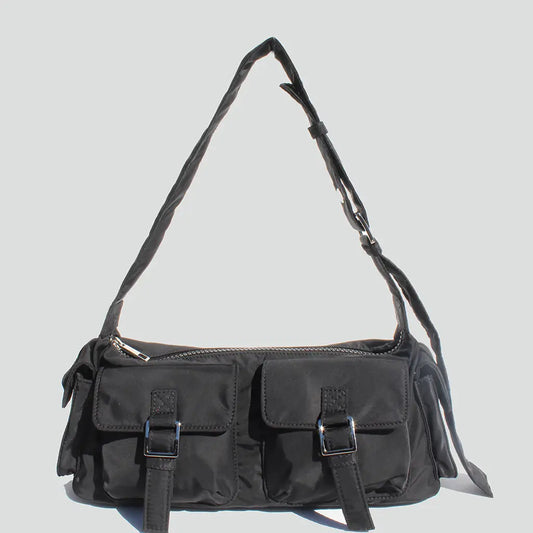 Aria Double Front Pockets Shoulder Bag