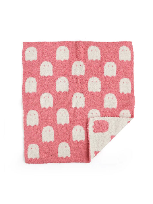 Pink Ghosts Plush Mini Blanket Kids Clothing Halloween