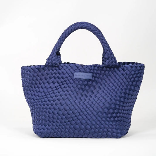 Navy Woven Tote - Parker & Hyde
