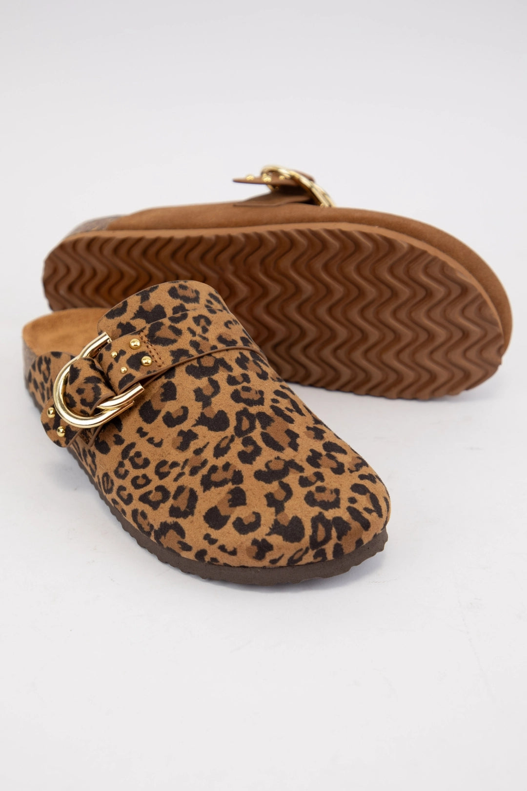 Leopard Clog Style Sandals