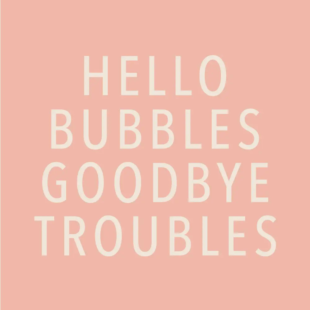 Hello Bubbkes Goodbye Troubles| Funny Cocktail Napkins | - 20ct