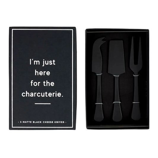 Matte Black Cheese Knives Set - Set of 3