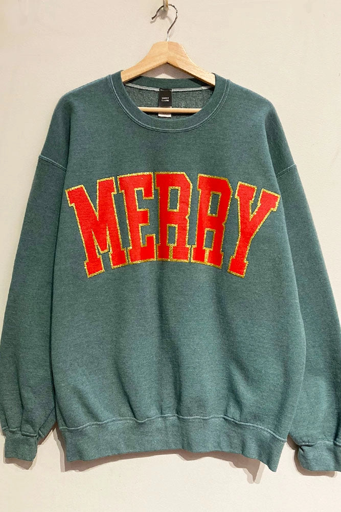 Merry Green & Red Pullover