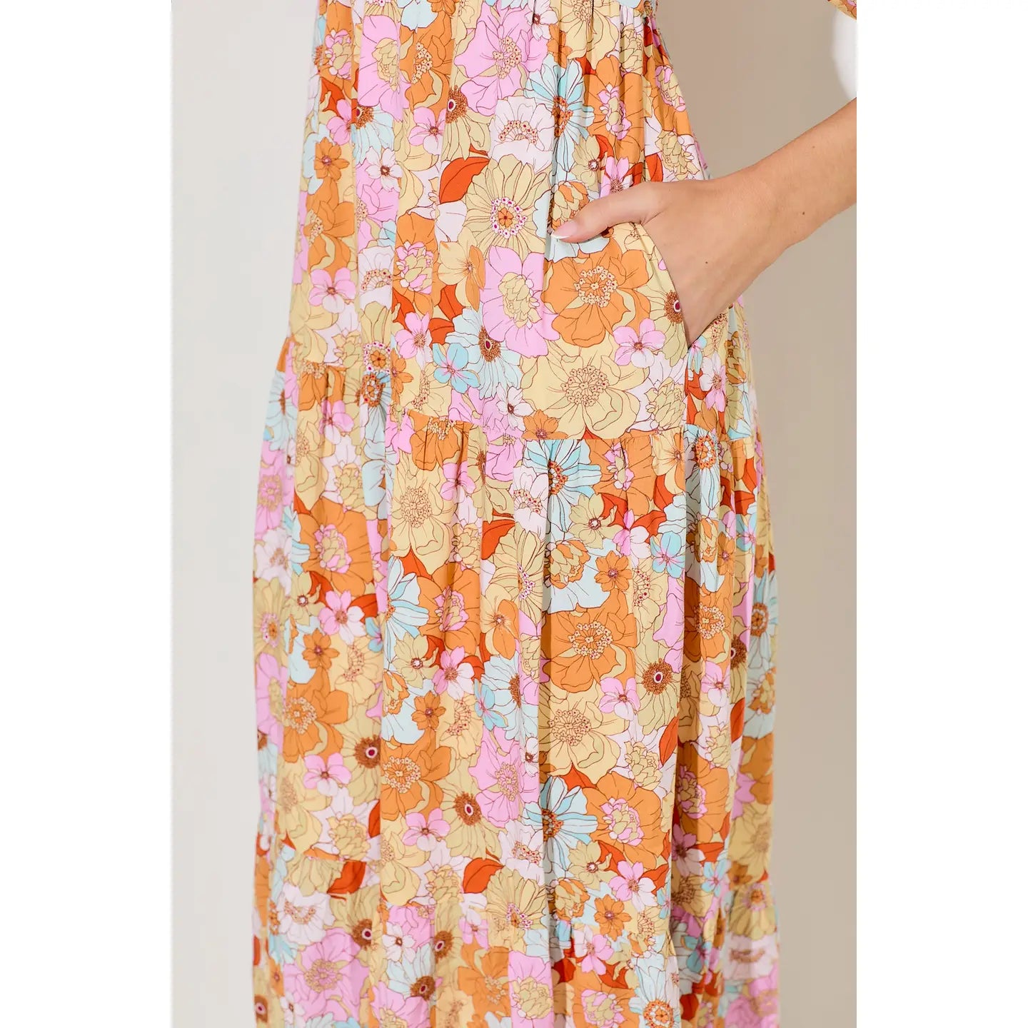 Retro Floral Maxi Dress