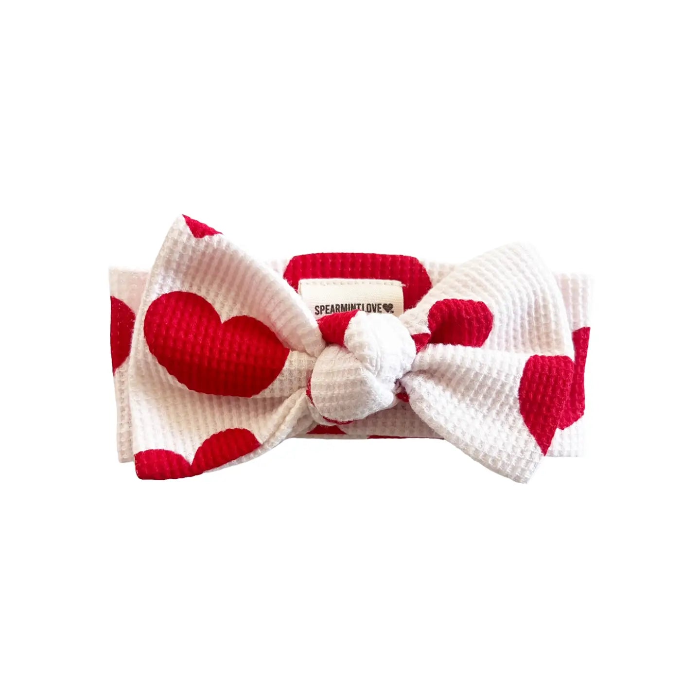 Organic Waffle Knot Bow, Red Heart