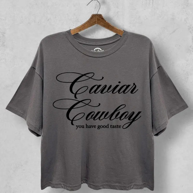 Caviar Cowboy Graphic Boxy Crop T-Shirt